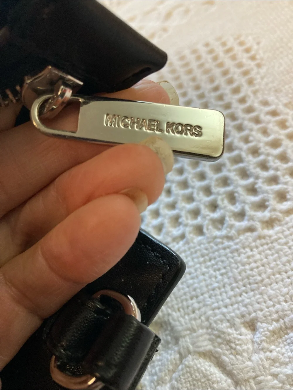 Michael Kors NWOT Freya Satchel Crossbody Bag with Silver-Tone MK Logo.